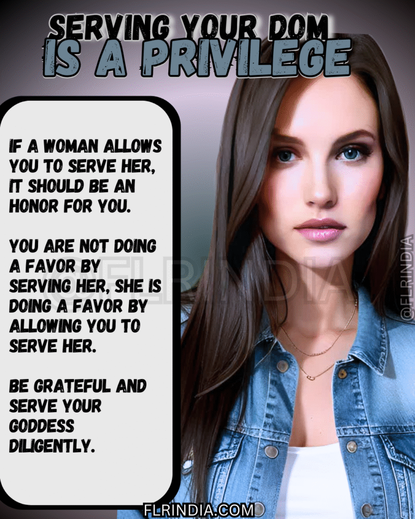 A beautiful woman with an educational Female Led Relationship.