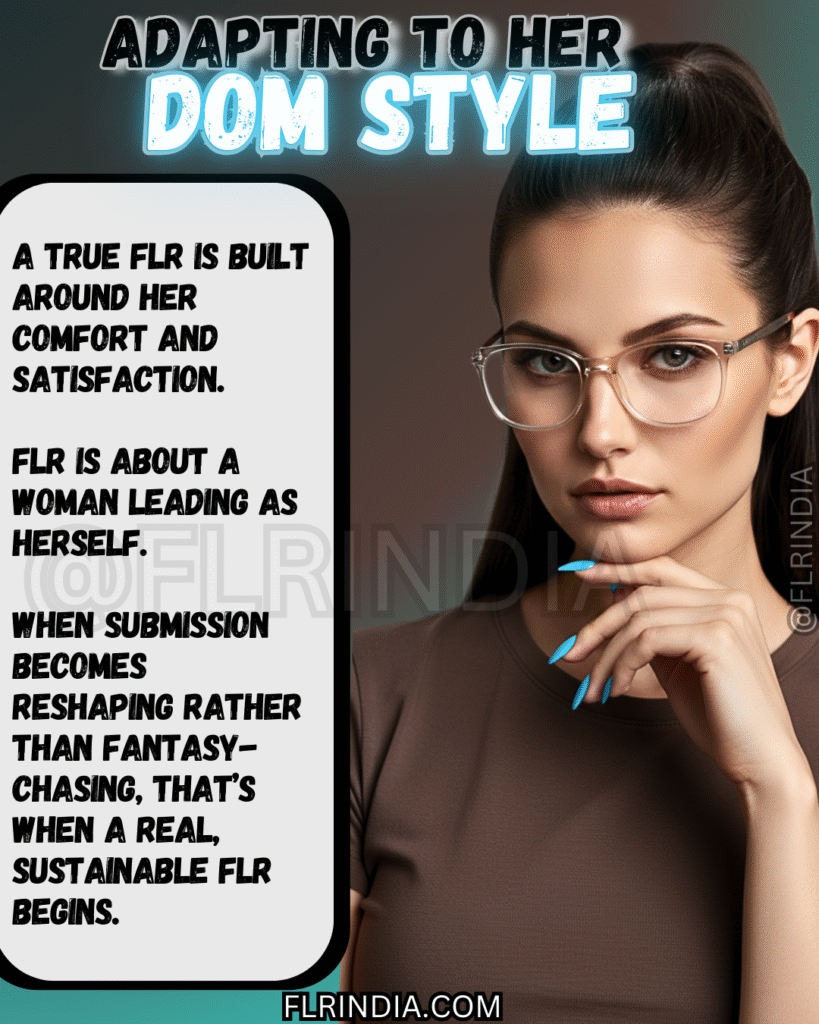 A beautiful woman with educational Female led relationship Femdom caption