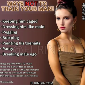 A beautiful women with educational Female Led Relationship Femdom Caption