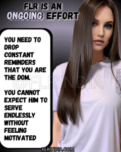 A beautiful woman with educational Female Led Relationship Femdom Caption