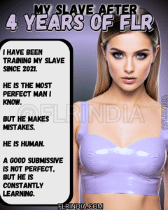 A beautiful woman with educational Female Led Relationship Femdom Caption