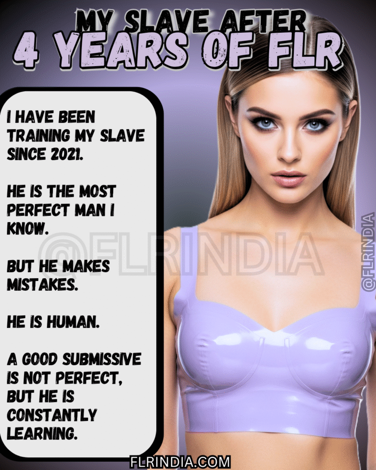 A beautiful woman with educational Female Led Relationship Femdom Caption