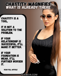 A beautiful woman with a female led relationship femdom caption