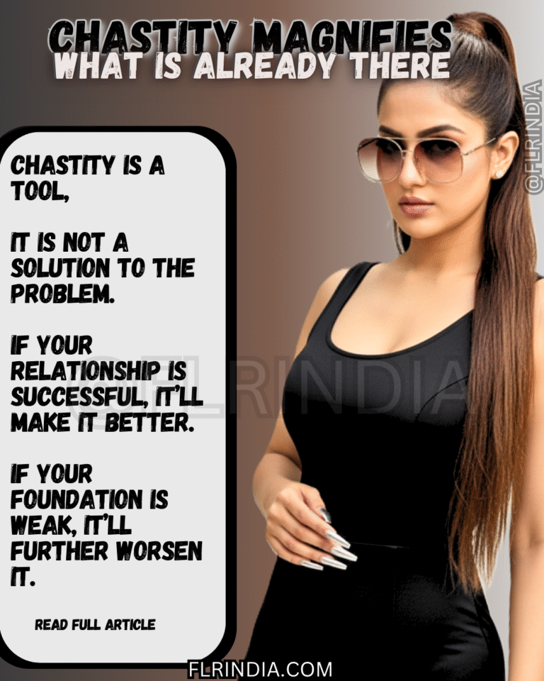 A beautiful woman with a female led relationship femdom caption