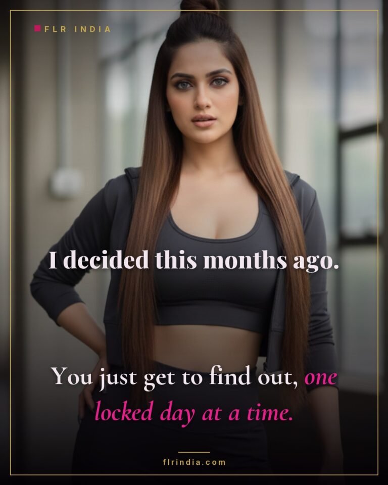 Chastity caption — wife reveals she decided her husband's denial long in advance.