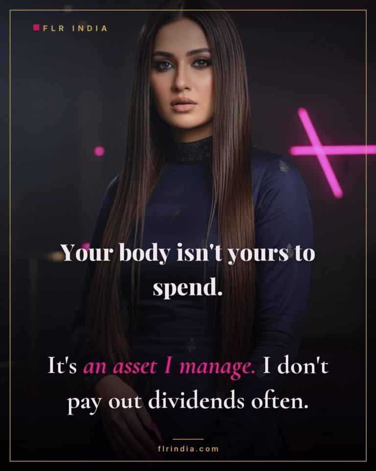 Femdom caption — wife treats her husband's body as an asset she controls.