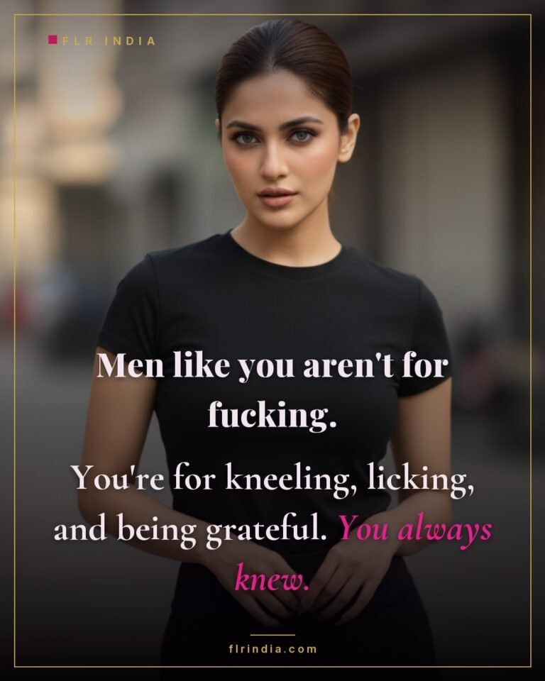 Femdom caption — wife tells her husband he exists to serve her rather than to be pleasured.