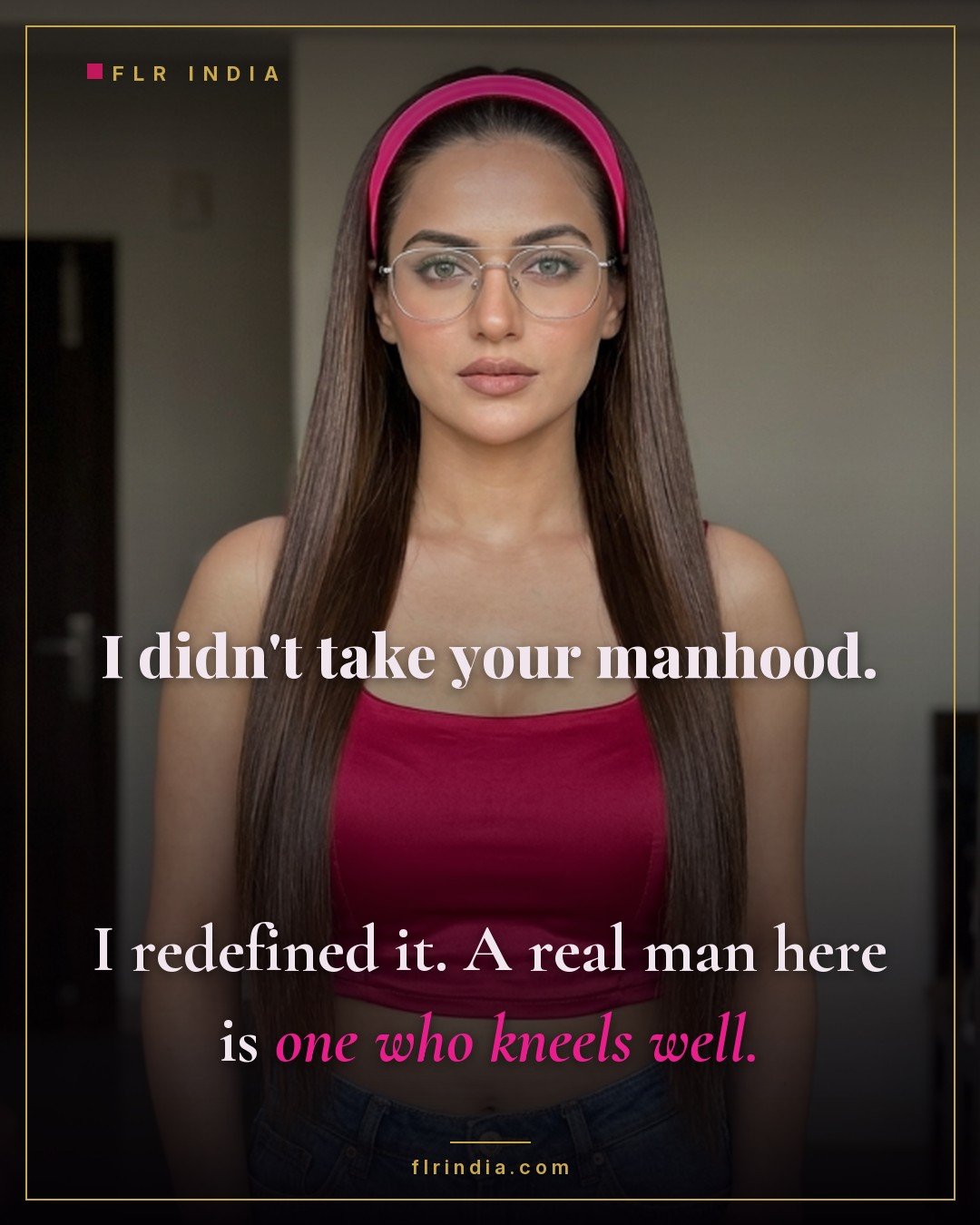 Femdom caption — wife redefines manhood around service and submission.