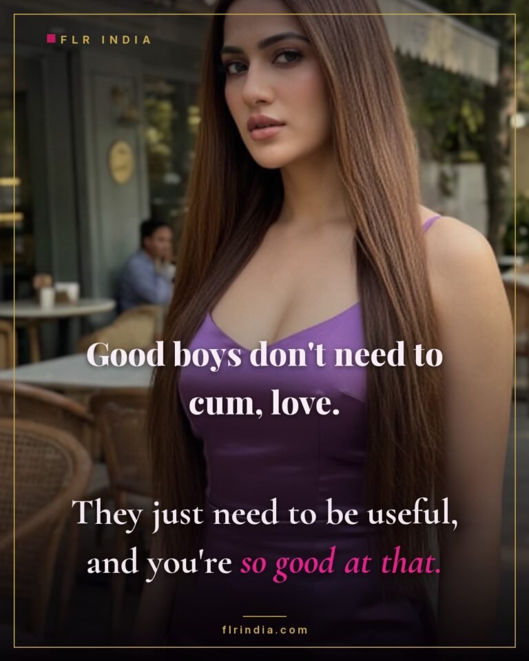 Good boy caption — wife tells her chaste husband good boys serve instead of orgasm.
