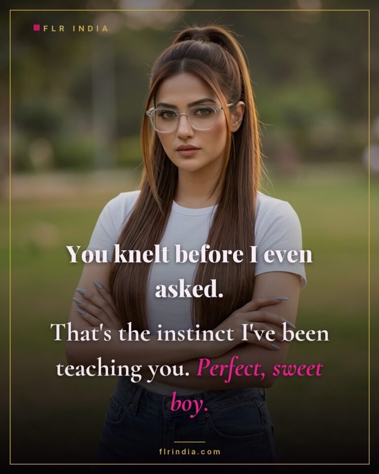 Good boy caption — wife praises her husband for kneeling and serving by instinct.