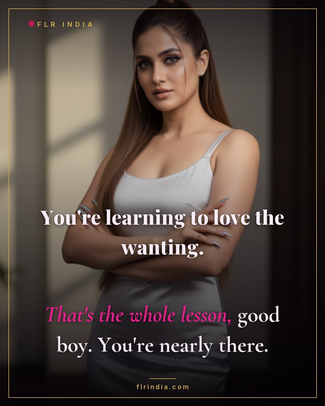 Good boy caption — wife teaches her denied husband to enjoy longing itself.