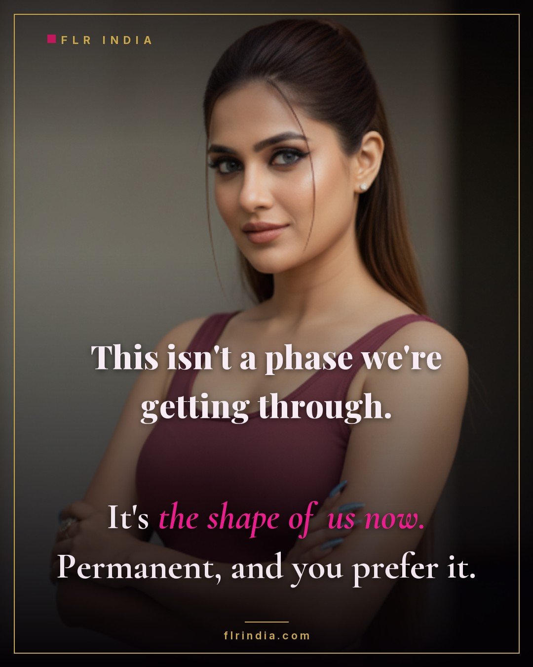 Escalation caption — wife frames permanent chastity as simply who they are now.