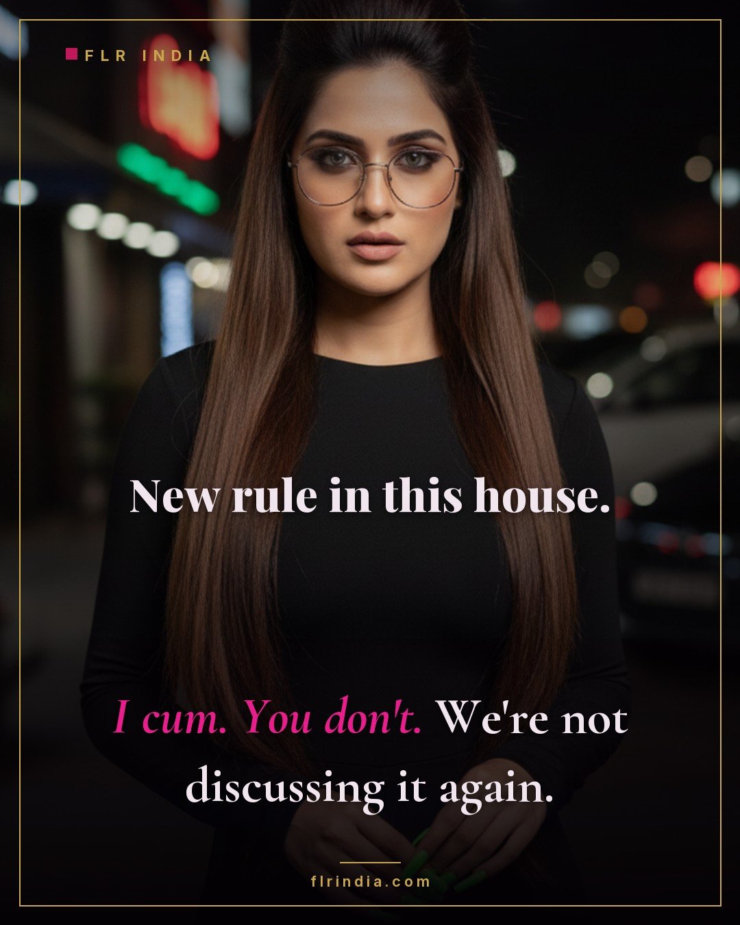 Orgasm denial caption — wife sets a house rule that only she gets to orgasm.