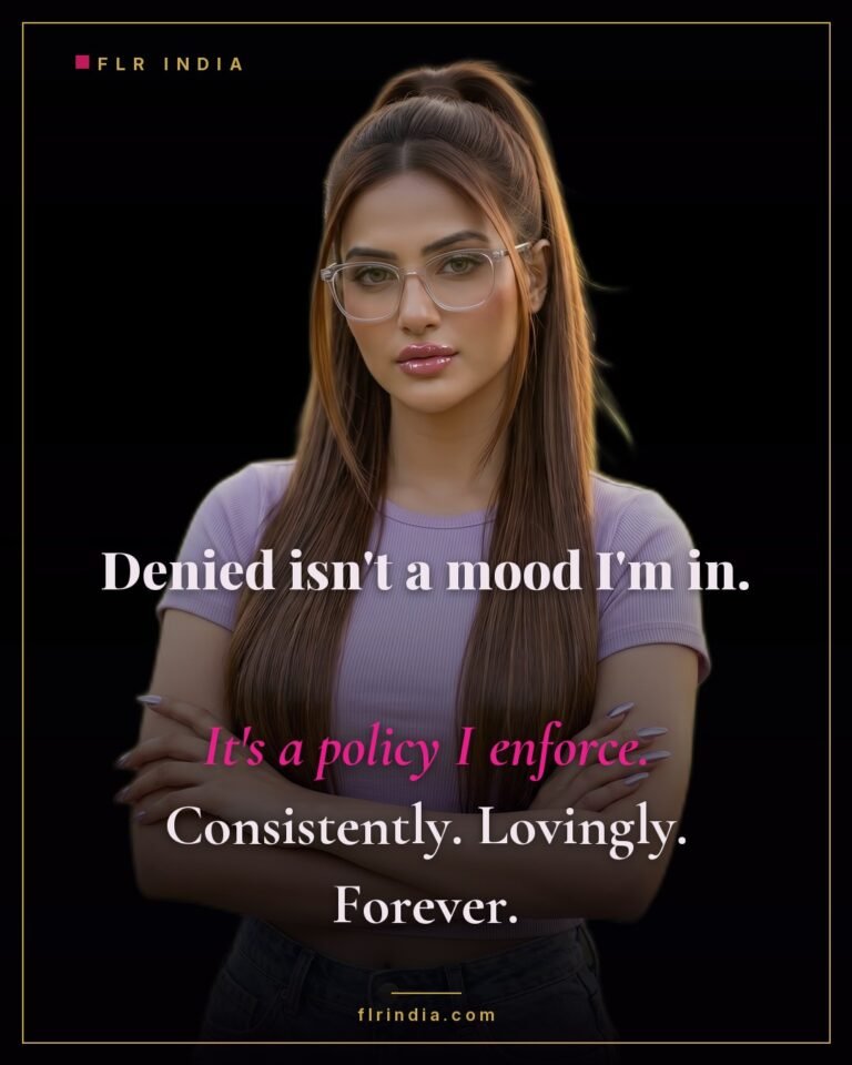 Orgasm denial caption — wife frames denial as a steady policy, not a passing mood.