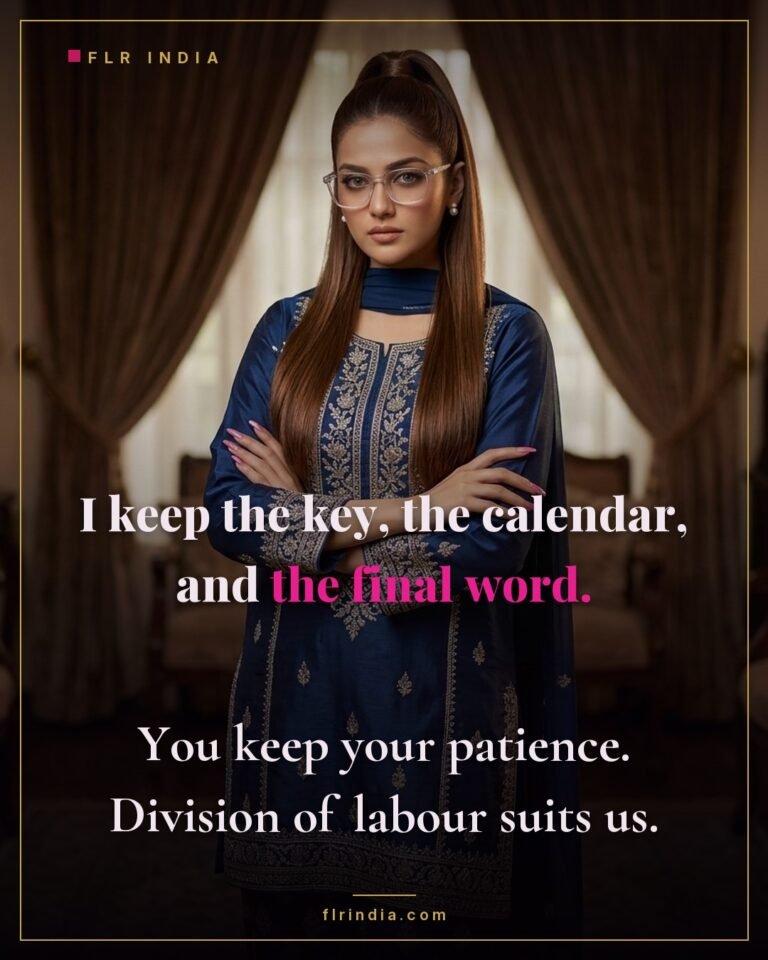 Orgasm denial caption — wife holds the key, the calendar and the final word.