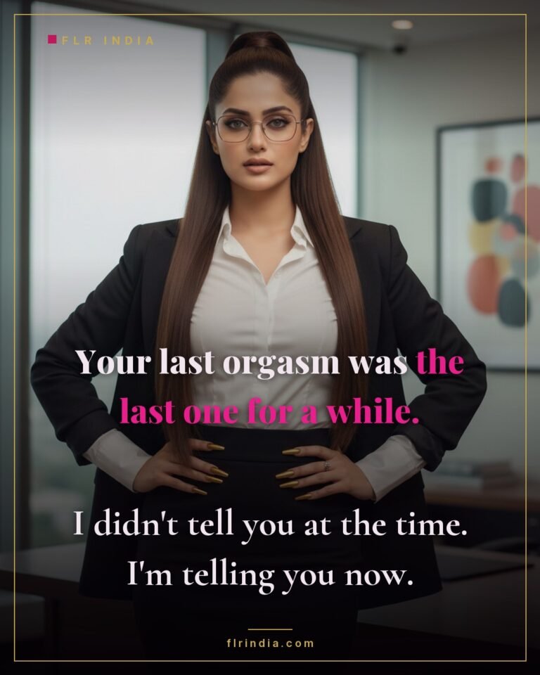 Orgasm denial caption — wife reveals her husband's last orgasm has already passed.