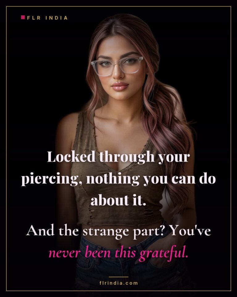 Prince Albert chastity caption — locked through his piercing and he has never been this grateful.