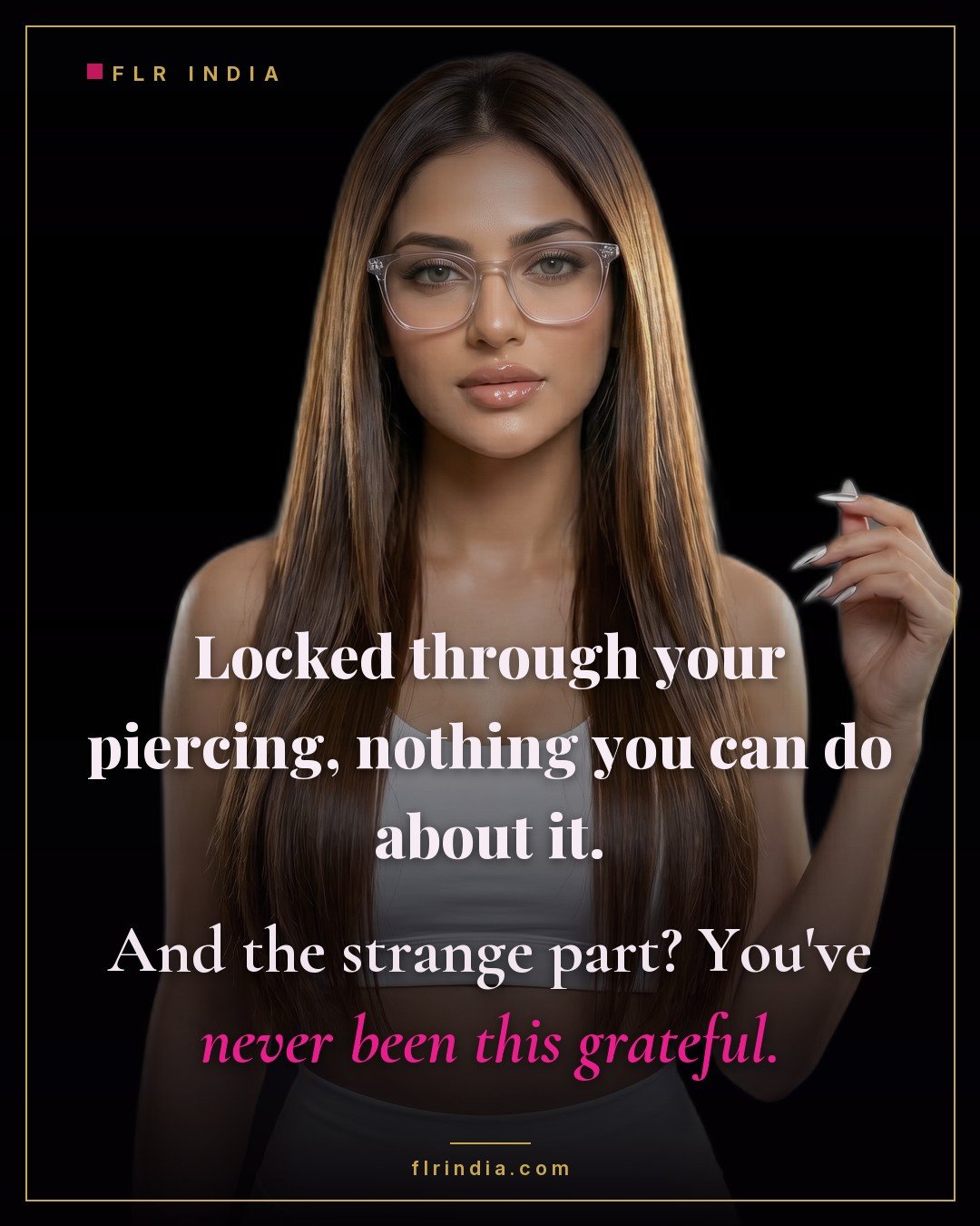 Prince Albert chastity caption — locked through his piercing and he has never been this grateful.