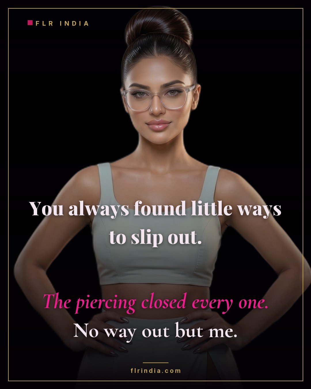 Prince Albert chastity caption — the piercing closes every way out; no way out but her.