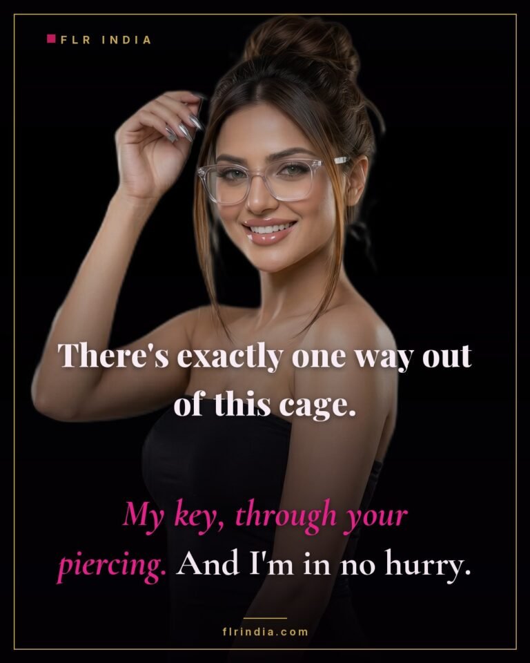 Prince Albert chastity caption — the only way out is her key through his piercing, and she is in no hurry.