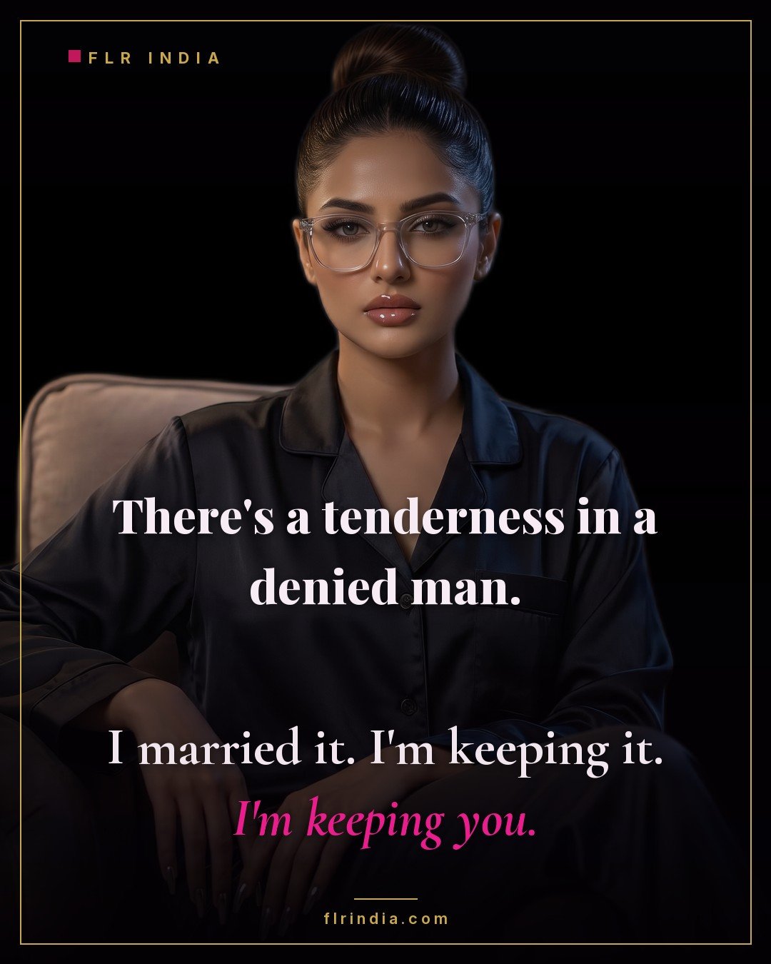 Intimate FLR caption — wife cherishes the tenderness chastity brings out in her husband.