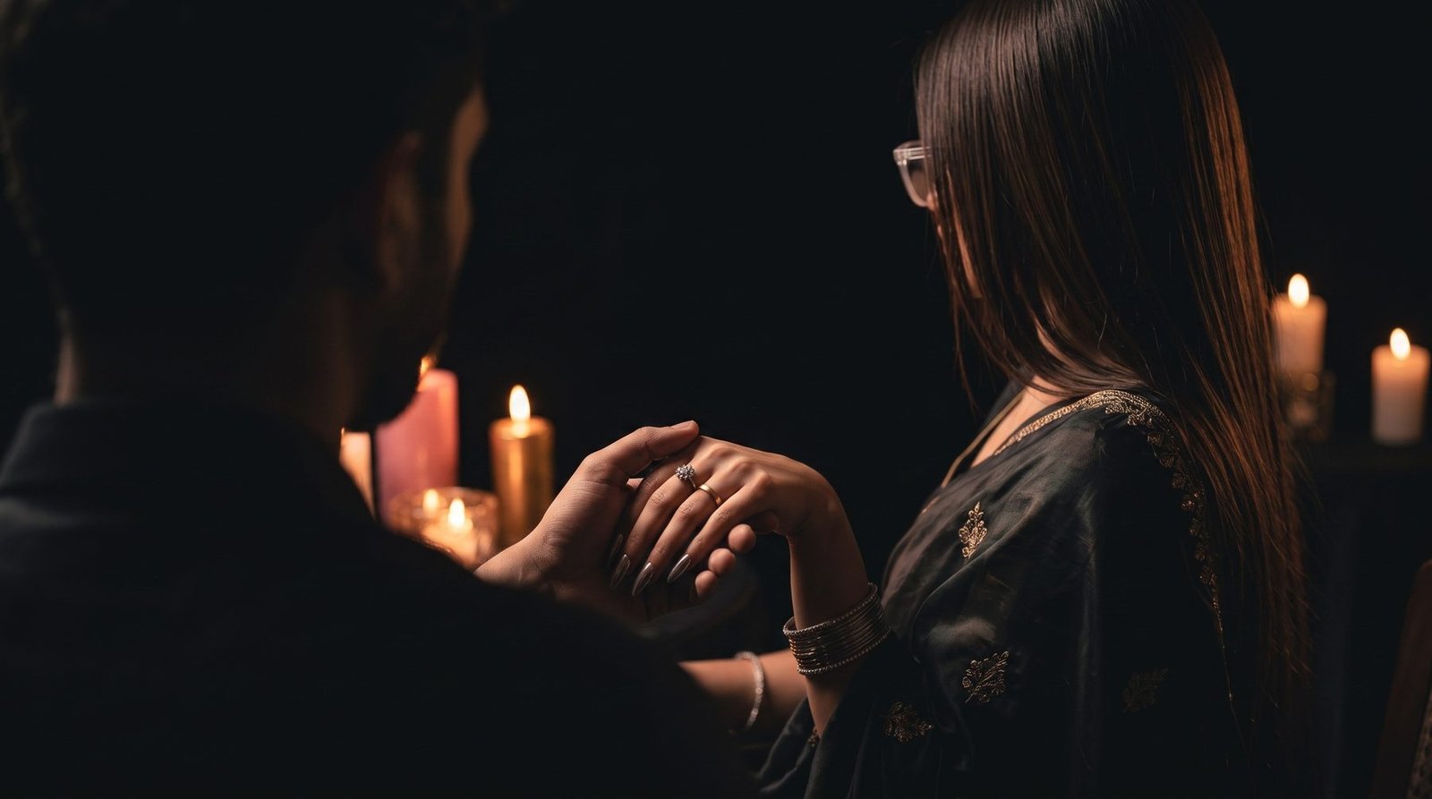 Miss Sana and Sahil — a real Female Led Relationship couple in India, candlelit