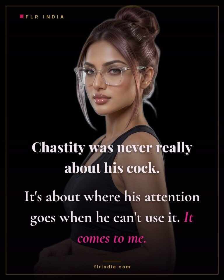 Chastity caption — chastity isn't about the cock, it's about where a man's attention goes when he can't use it.