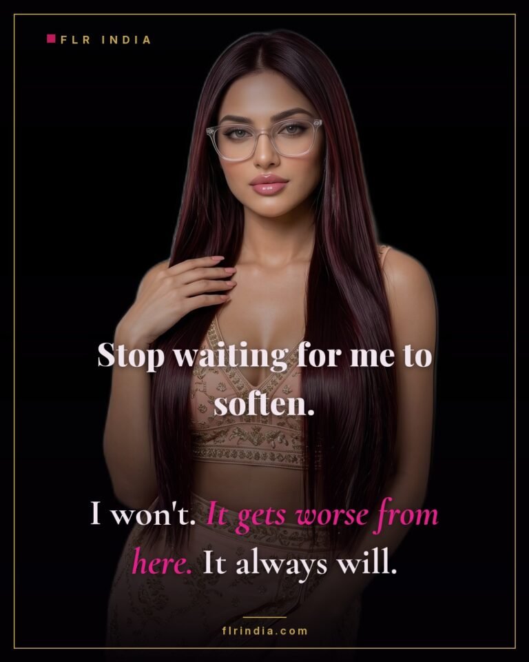 Cruel femdom caption — she will never soften; his denial only gets worse from here.