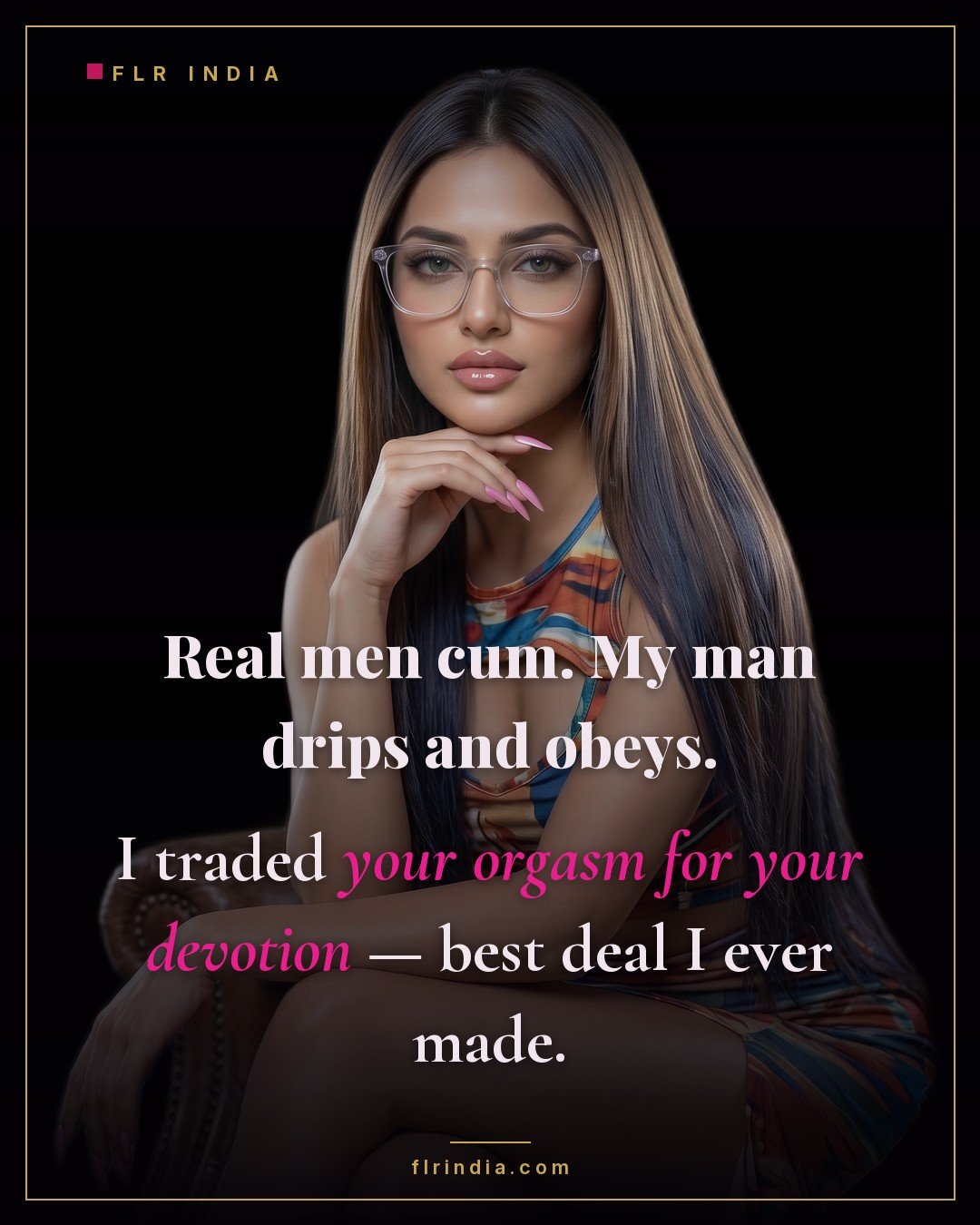 Femdom chastity caption — wife says she traded her husband's orgasms for his devotion.