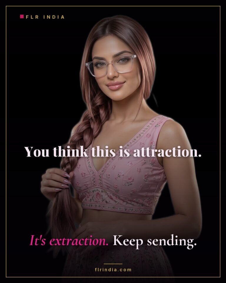 Findom caption — Goddess reframes attraction as extraction.