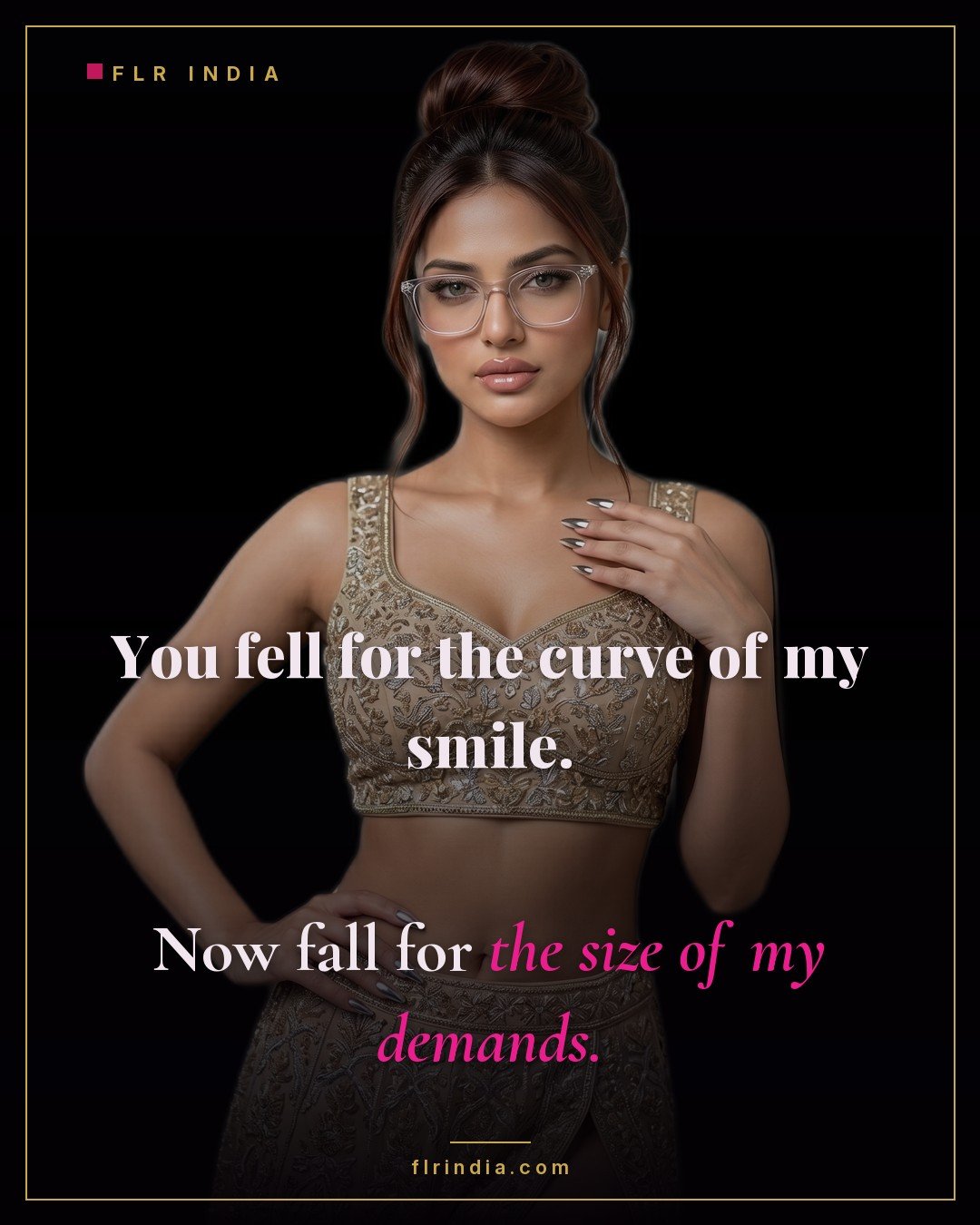 Findom caption — Goddess turns her charm into escalating demands.