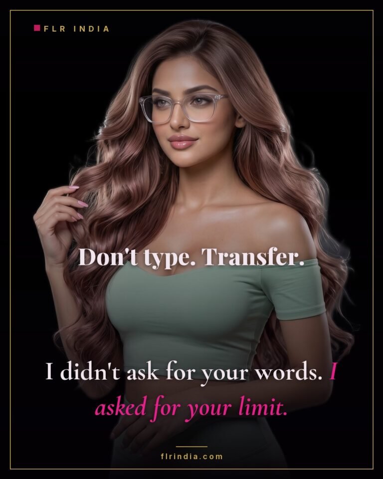 Findom caption — Goddess demands a transfer, not words, from her paypig.