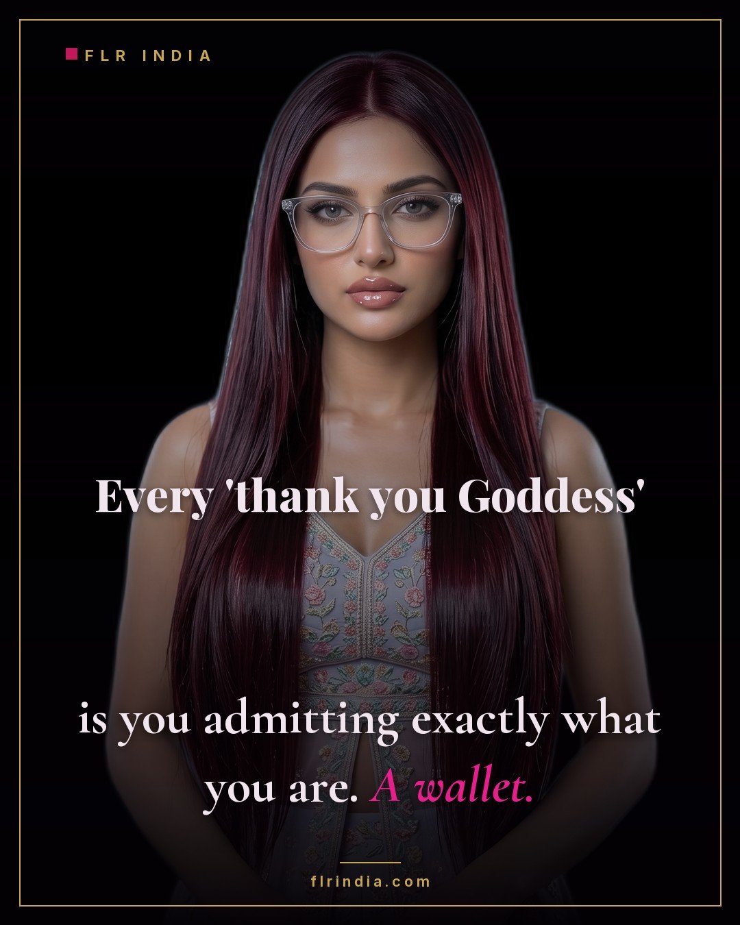 Findom caption — Goddess says each thank-you confirms her paypig is a wallet.