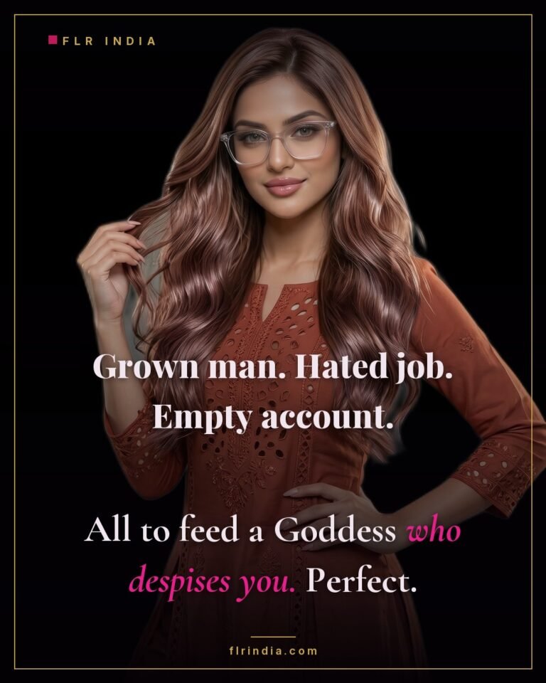 Findom caption — Goddess despises the paypig who funds her.