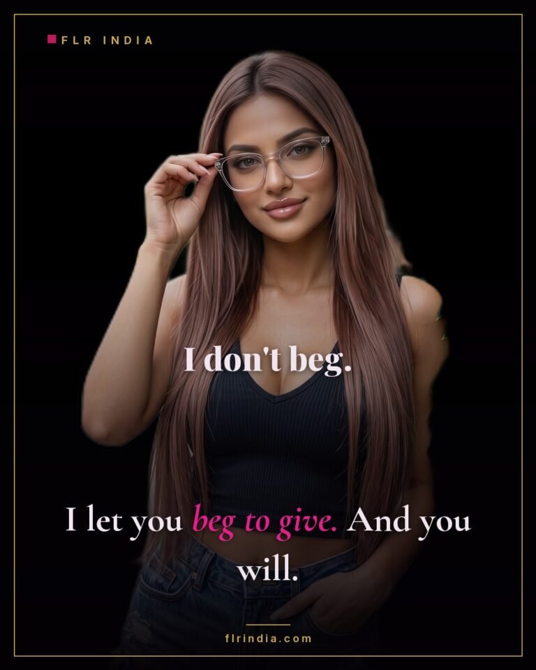 Findom caption — Goddess makes her paypig beg for the chance to give.
