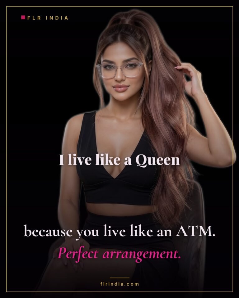 Findom caption — Goddess lives like a Queen off her paypig ATM.