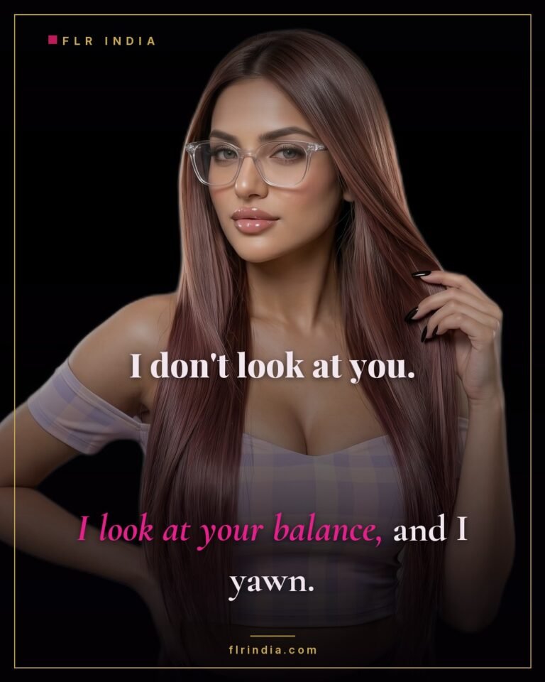 Findom caption — Goddess only cares about her paypig's bank balance.