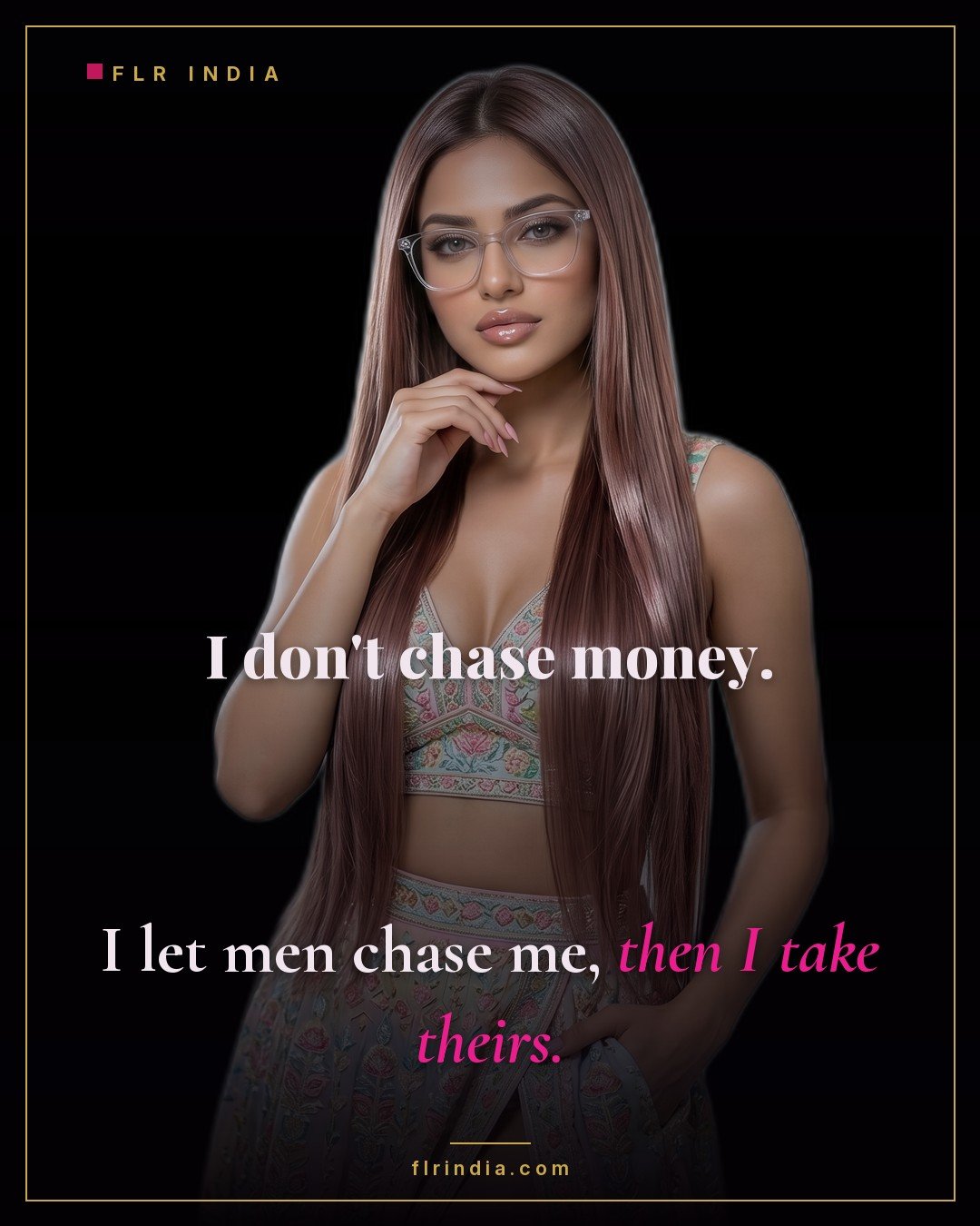 Findom caption — Goddess lets men chase her, then drains them.