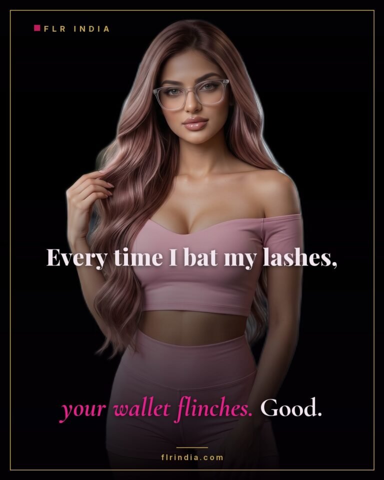 Findom caption — Goddess makes her paypig's wallet flinch on cue.
