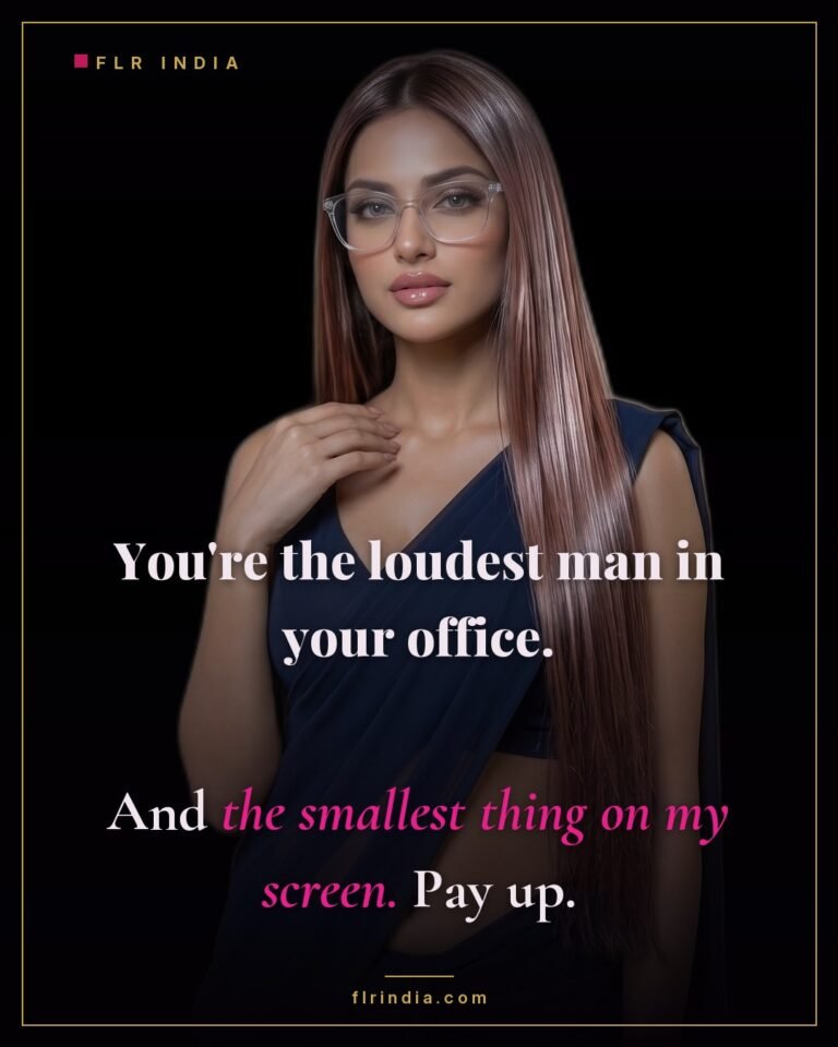 Findom caption — Goddess shrinks her paypig to a small figure on her screen.