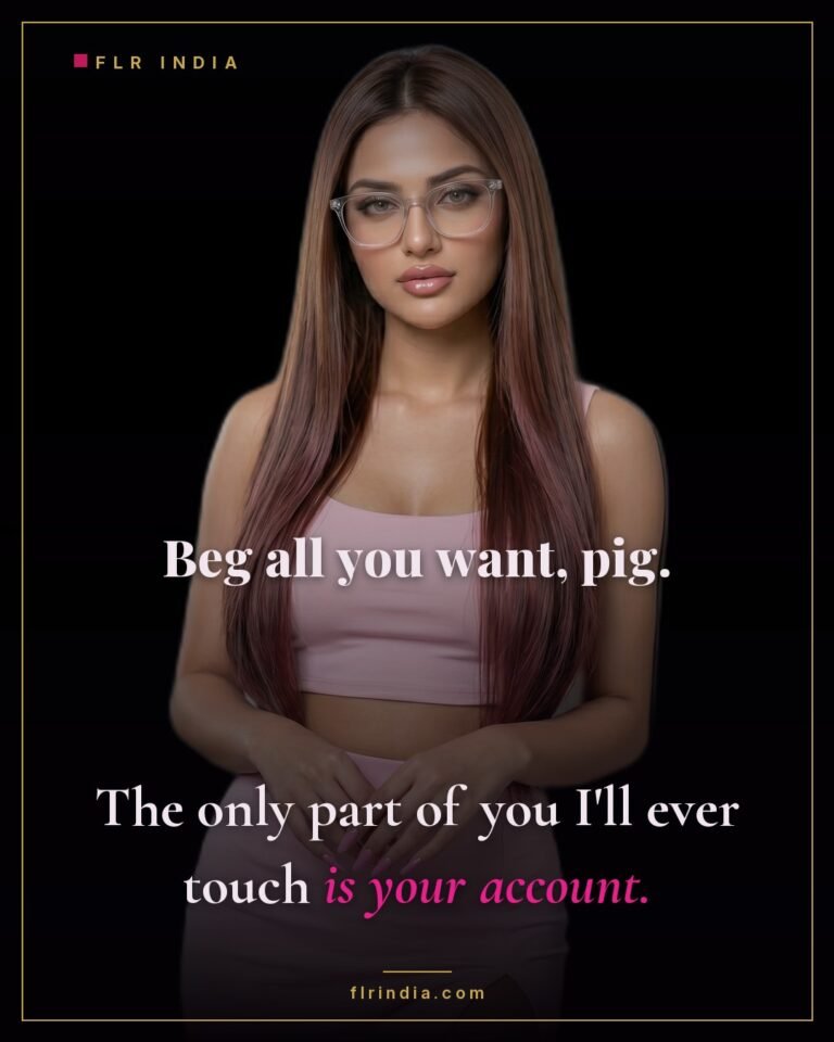 Findom caption — Goddess only touches her paypig's account.