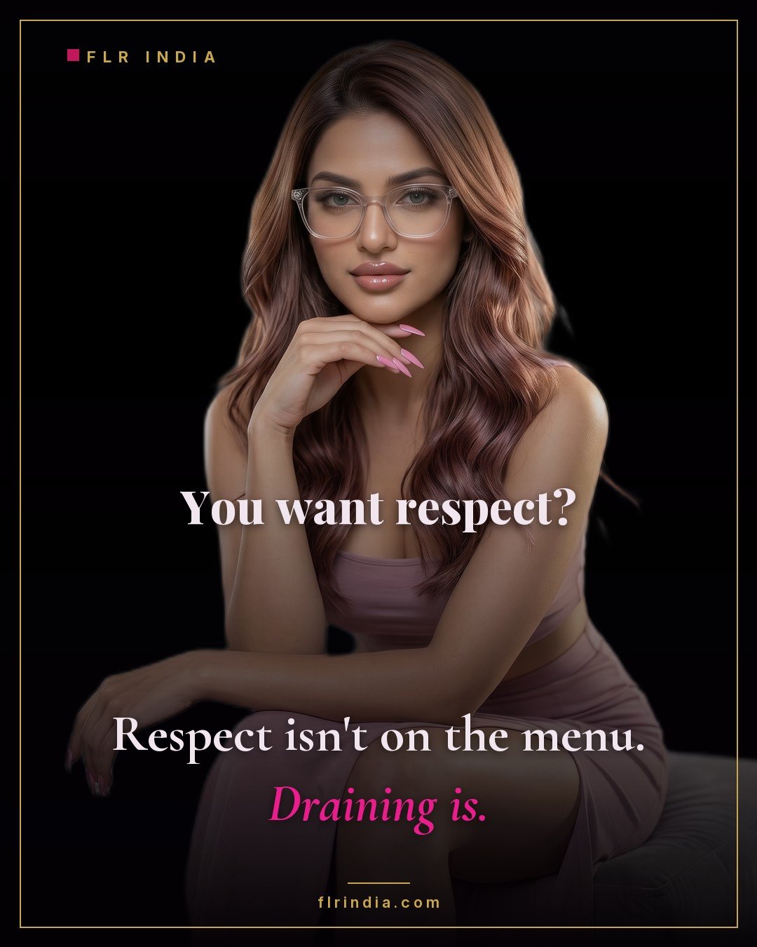 Findom caption — Goddess offers her paypig draining instead of respect.