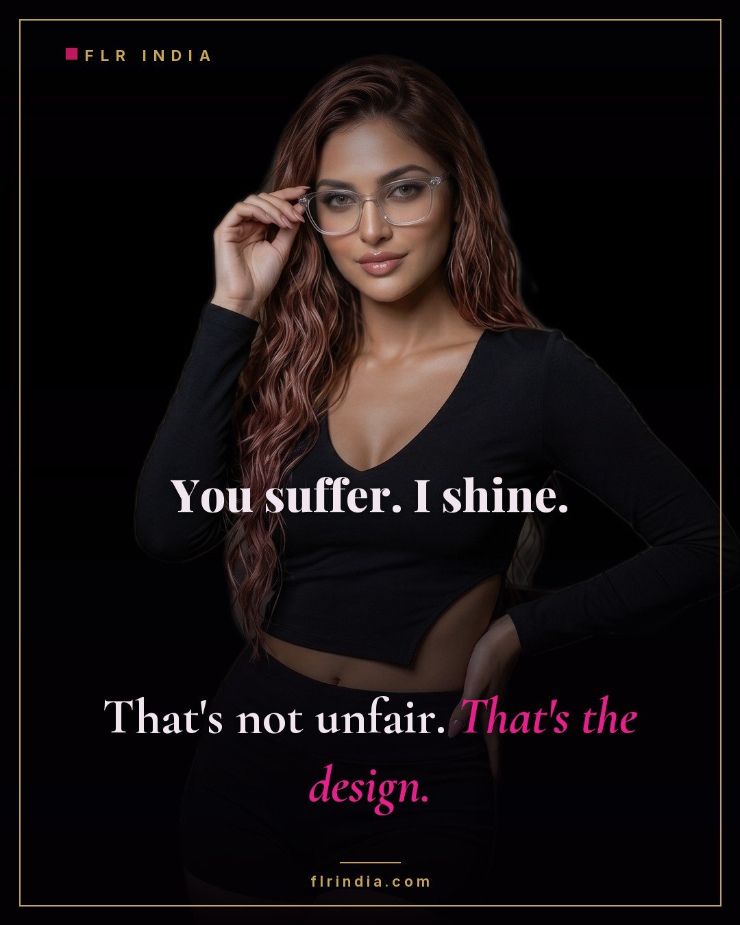 Findom caption — Goddess frames her paypig's suffering as by design.