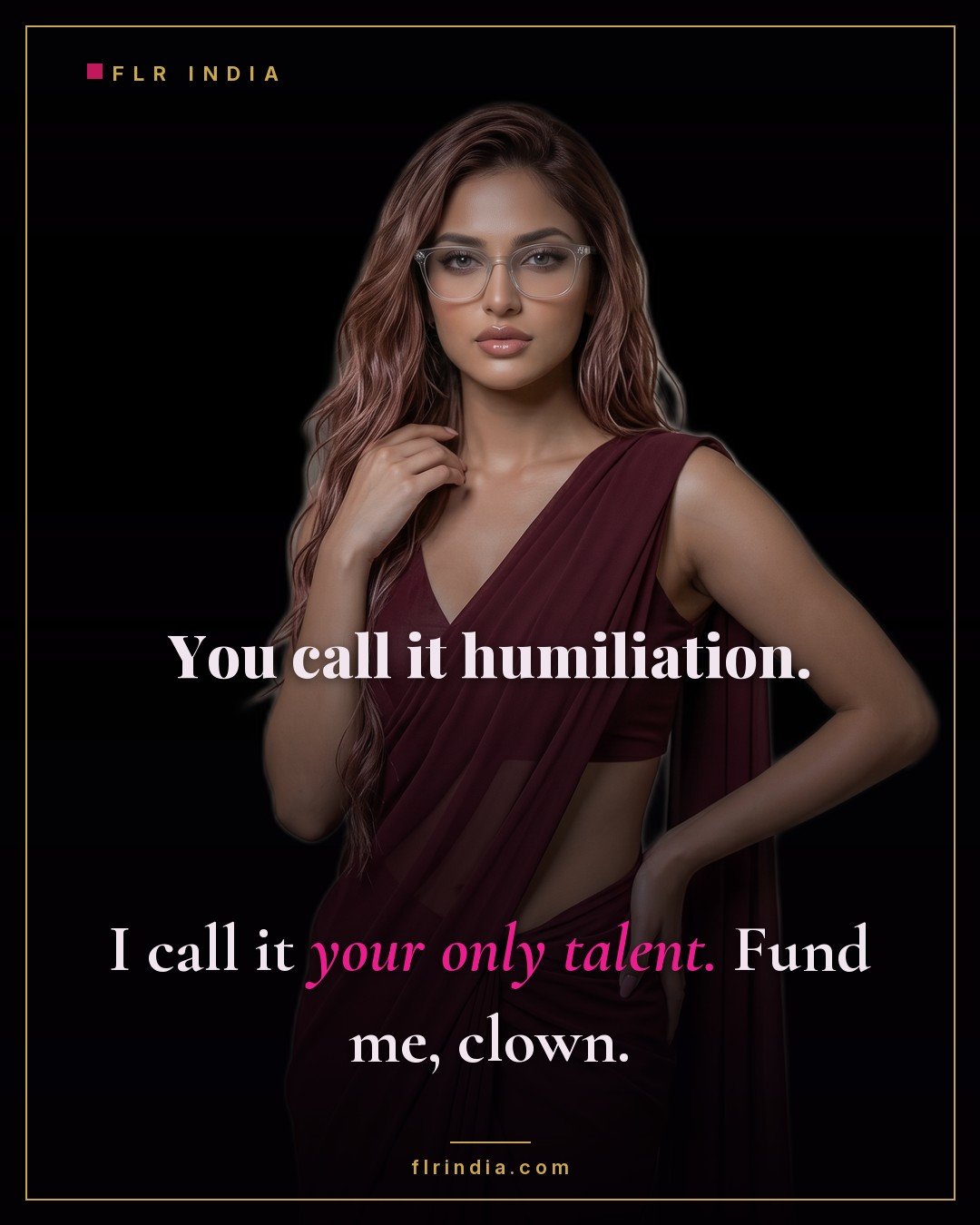 Findom caption — Goddess calls being drained her paypig's only talent.