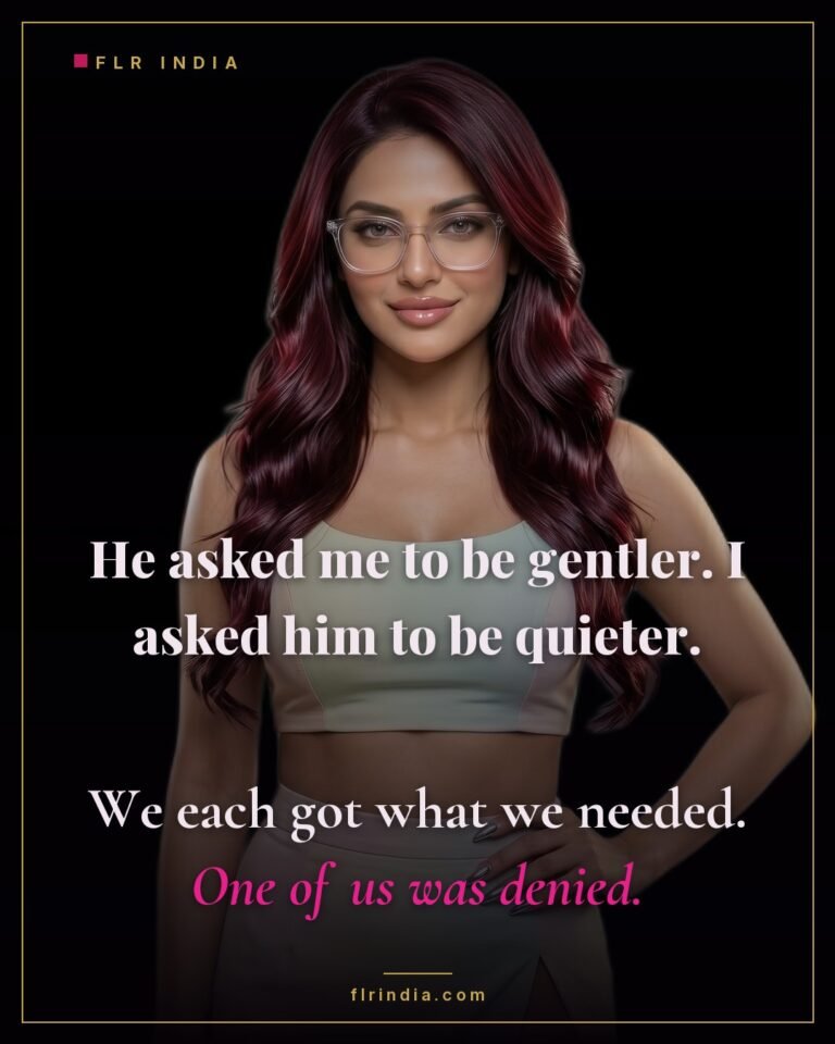 FLR tips caption — experienced FLR wife shares how she answered a request to be gentler with denial.