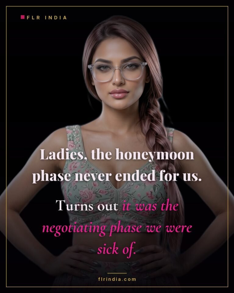 FLR tips caption — experienced FLR wife credits leading, not negotiating, with keeping the romance alive.