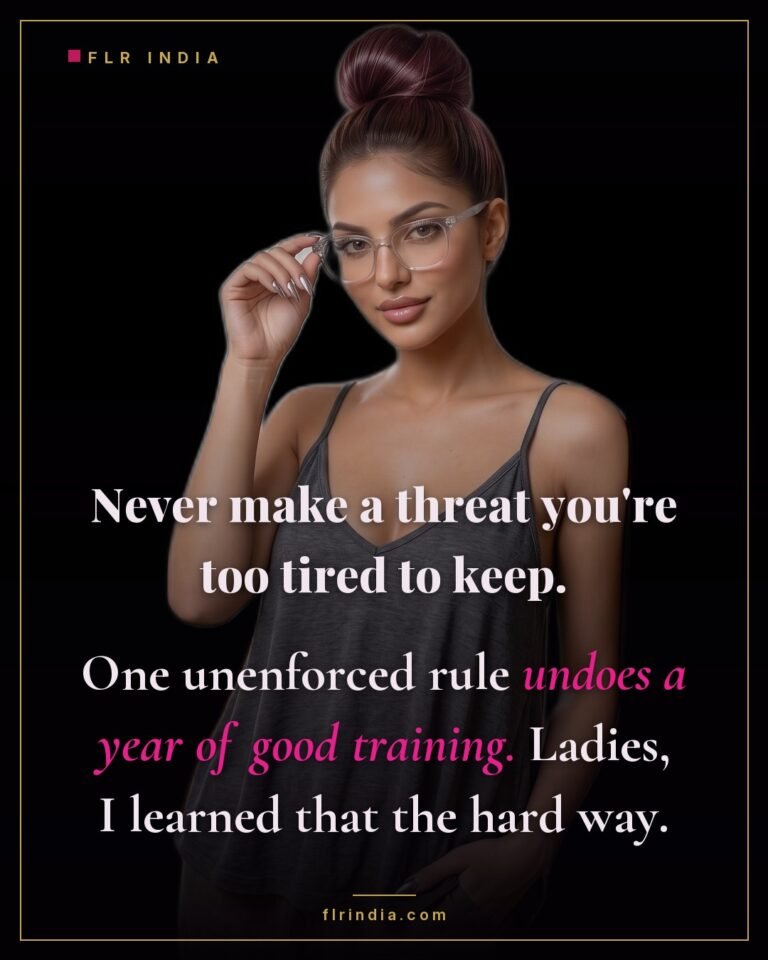 FLR tips caption — a single unenforced rule can undo a year of careful training.