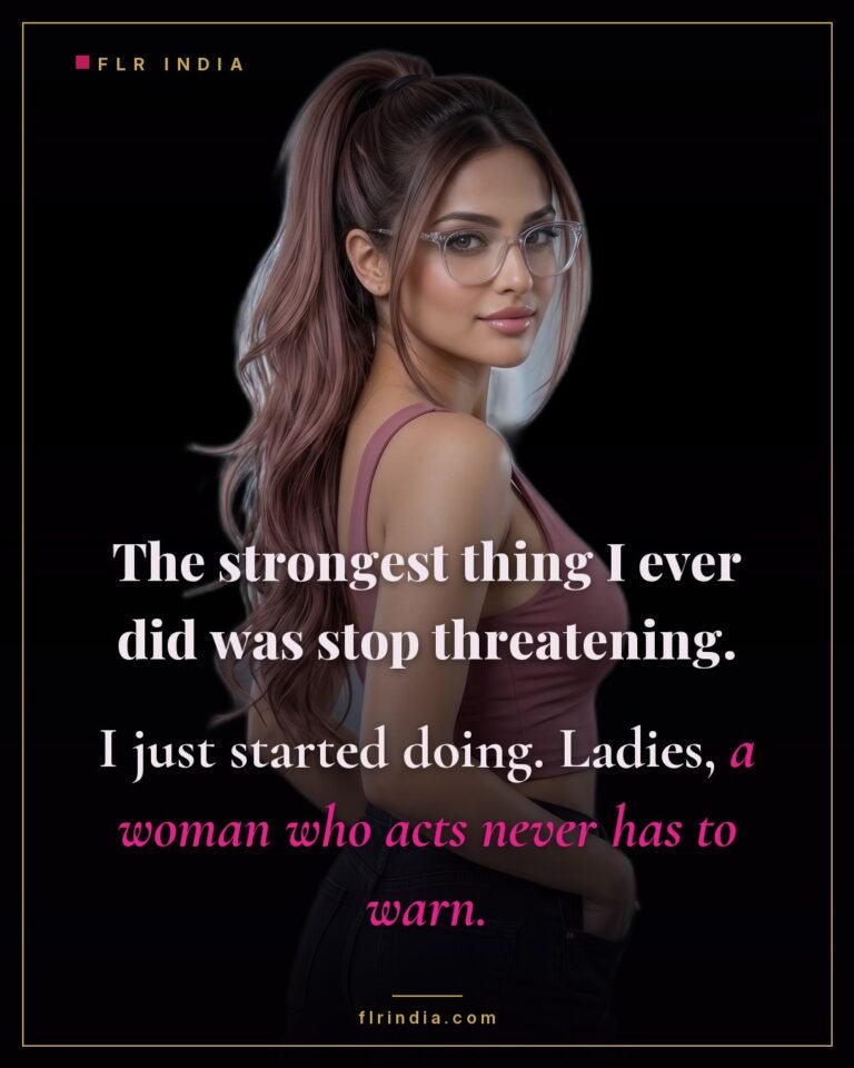 FLR tips caption — experienced FLR wife tells women to stop threatening and simply act.