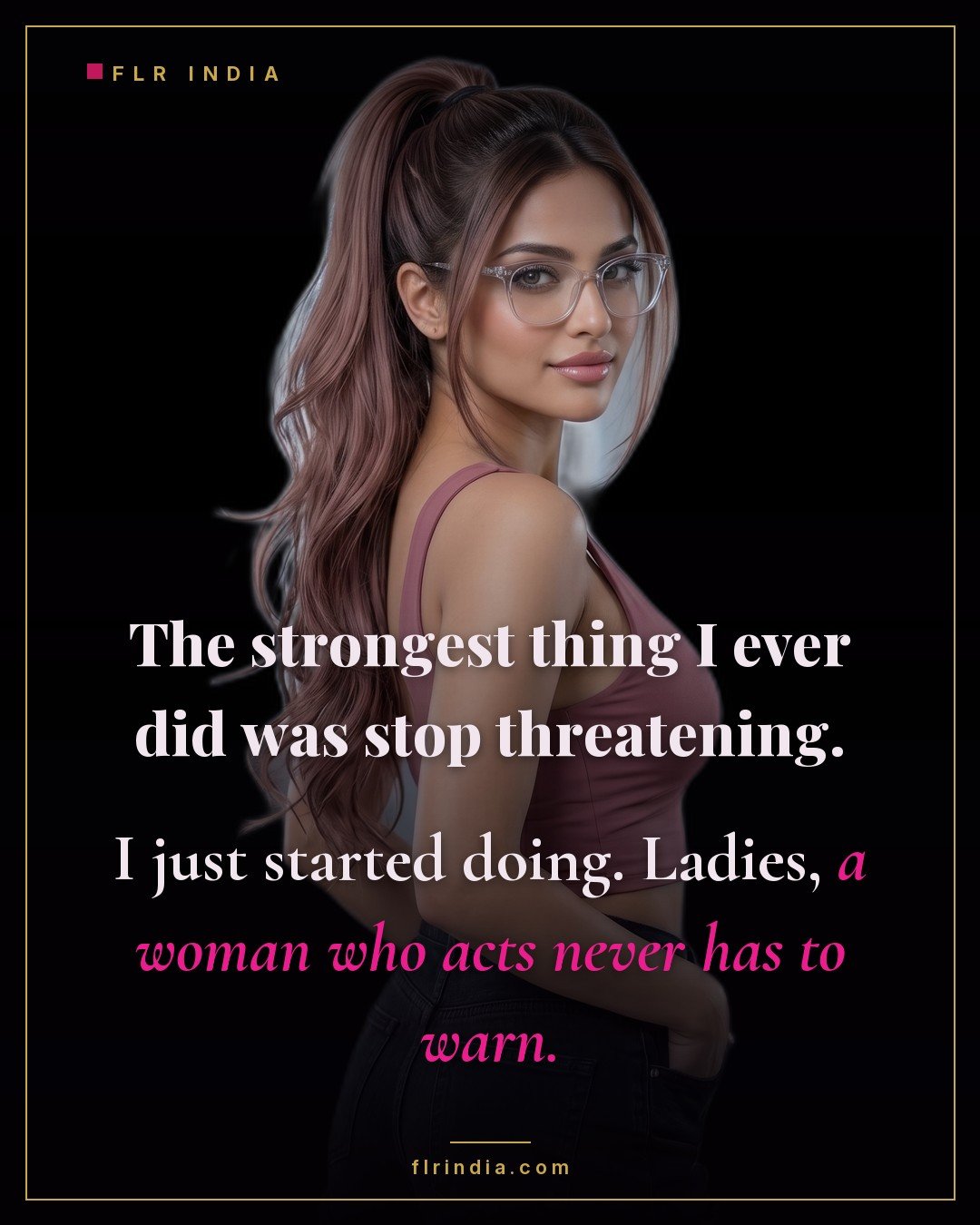 FLR tips caption — experienced FLR wife tells women to stop threatening and simply act.