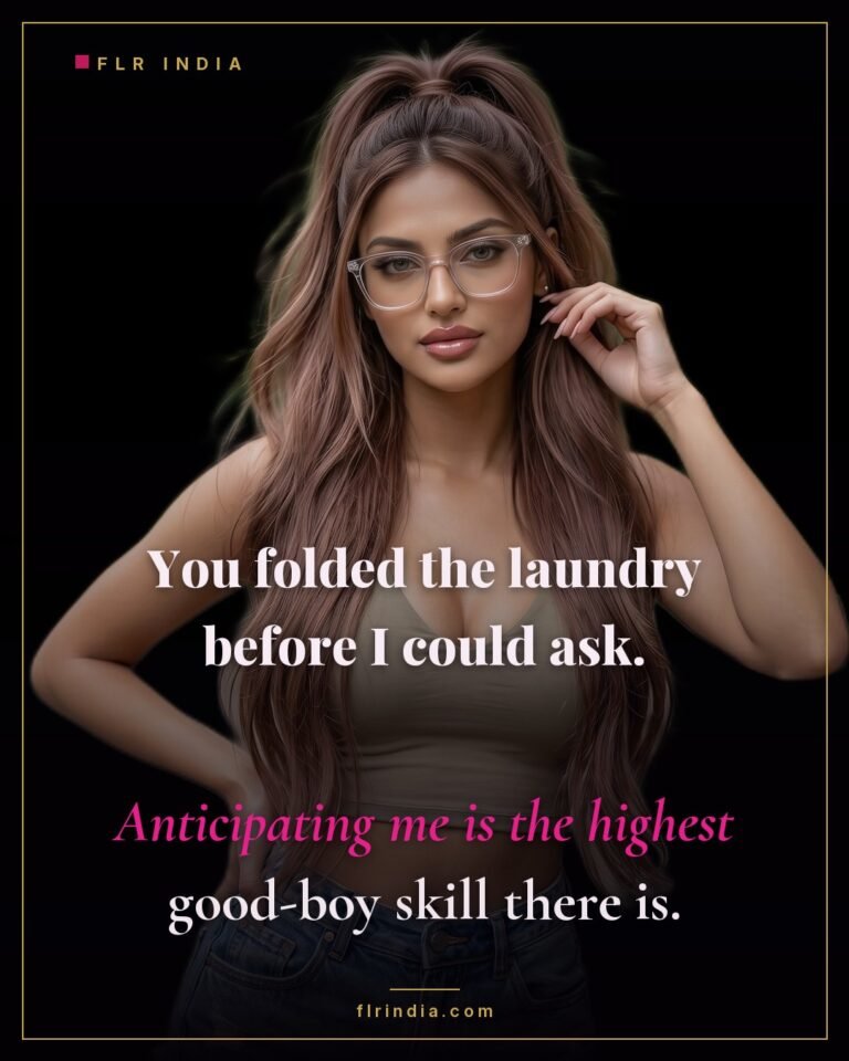 Good boy chastity caption — wife praises her husband for anticipating chores before being asked.